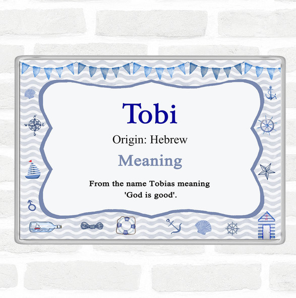 Tobi Name Meaning Jumbo Fridge Magnet Nautical