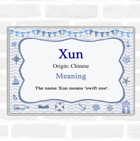 Xun Name Meaning Jumbo Fridge Magnet Nautical