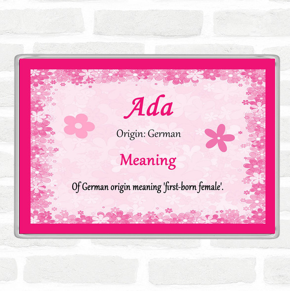 Ada Name Meaning Jumbo Fridge Magnet Pink