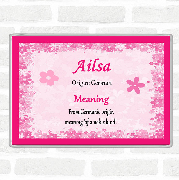 Ailsa Name Meaning Jumbo Fridge Magnet Pink
