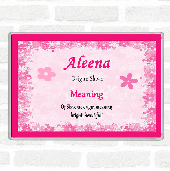 Aleena Name Meaning Jumbo Fridge Magnet Pink