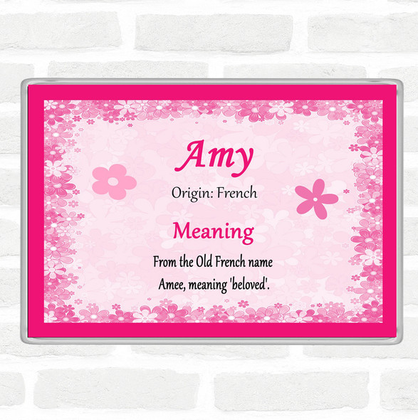 Amy Name Meaning Jumbo Fridge Magnet Pink