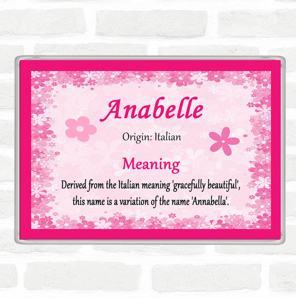 Anabelle Name Meaning Jumbo Fridge Magnet Pink