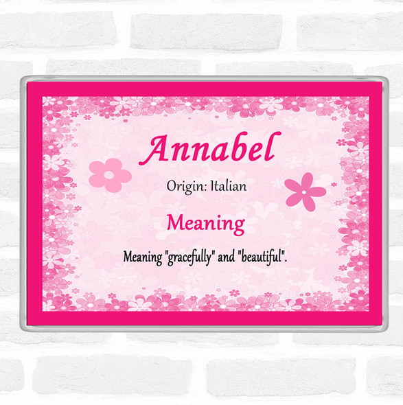 Annabel Name Meaning Jumbo Fridge Magnet Pink
