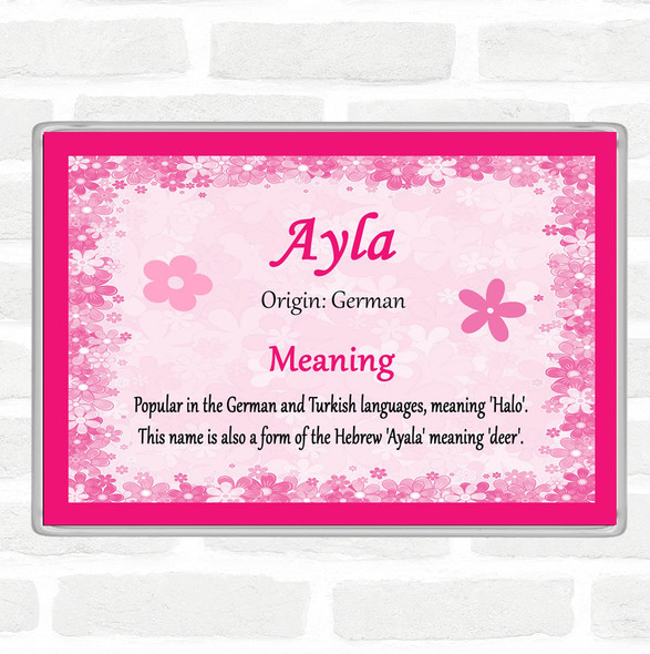 Ayla Name Meaning Jumbo Fridge Magnet Pink