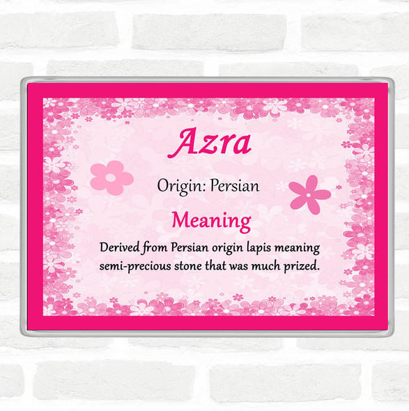 Azra Name Meaning Jumbo Fridge Magnet Pink