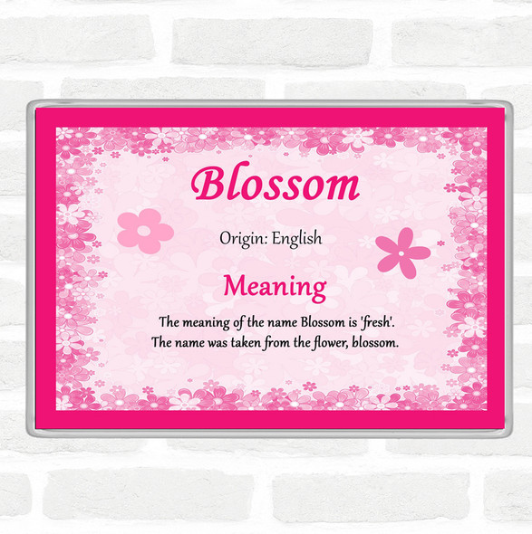 Blossom Name Meaning Jumbo Fridge Magnet Pink