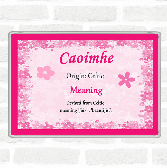 Caoimhe Name Meaning Jumbo Fridge Magnet Pink
