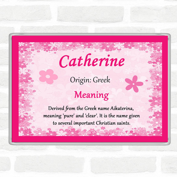 Catherine Name Meaning Jumbo Fridge Magnet Pink