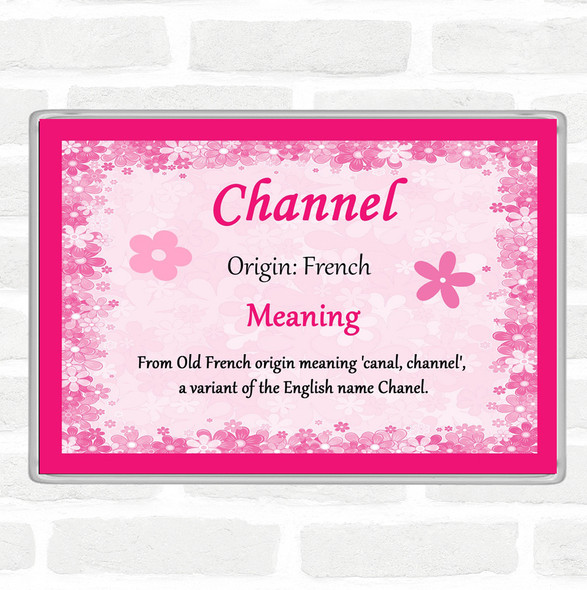 Channel Name Meaning Jumbo Fridge Magnet Pink