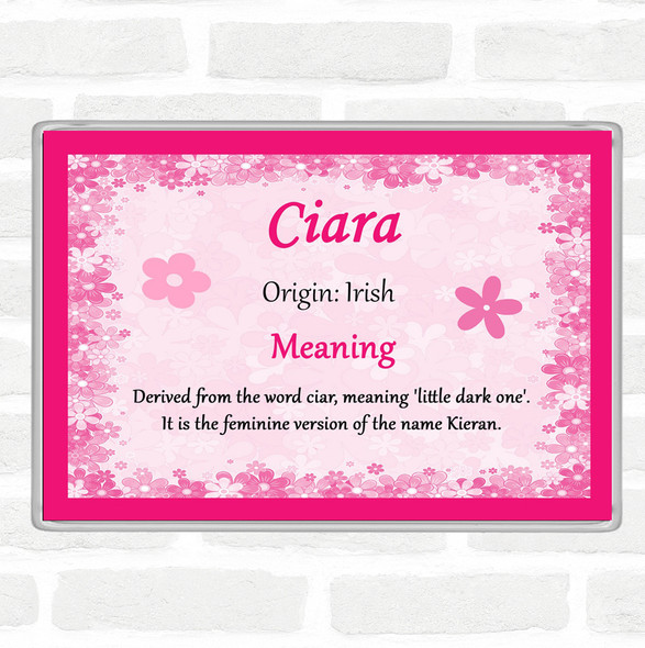 Ciara Name Meaning Jumbo Fridge Magnet Pink