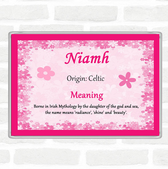 niamh Name Meaning Jumbo Fridge Magnet Pink