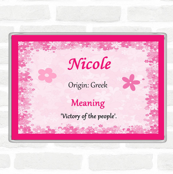 nicole Name Meaning Jumbo Fridge Magnet Pink