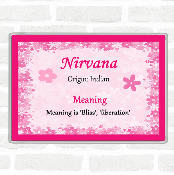 Nirvana Name Meaning Jumbo Fridge Magnet Pink