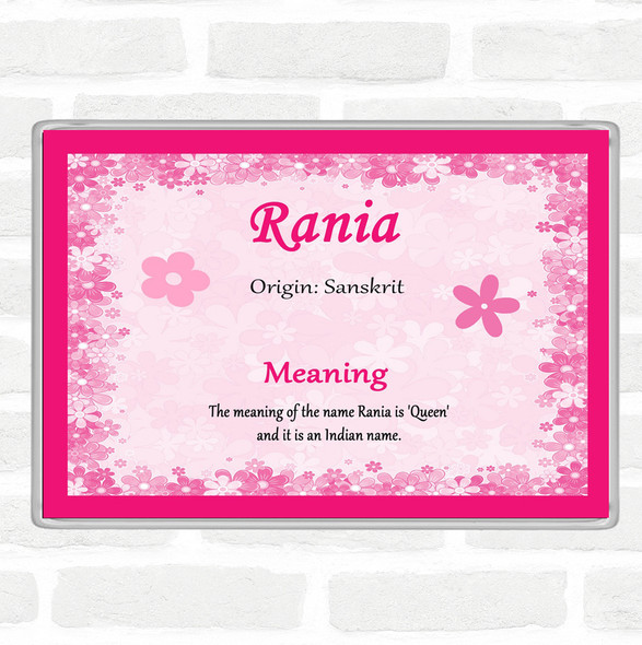Rania Name Meaning Jumbo Fridge Magnet Pink
