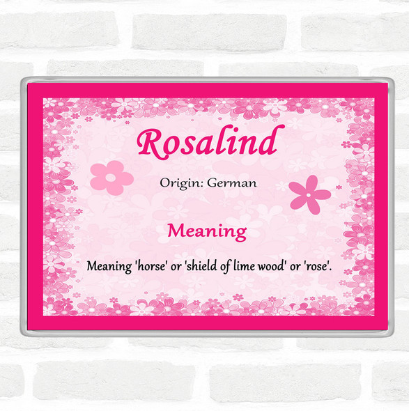 Rosalind Name Meaning Jumbo Fridge Magnet Pink