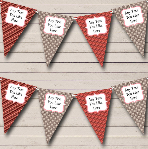 Shabby Chic Coral Personalised Retirement Party Bunting