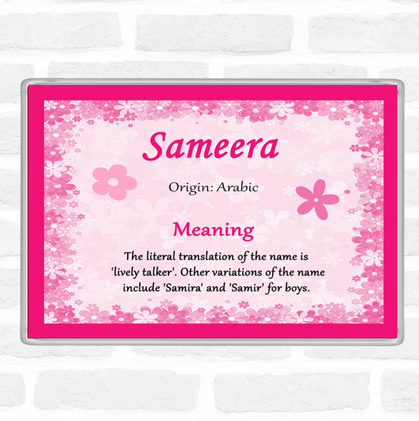 Sameera Name Meaning Jumbo Fridge Magnet Pink