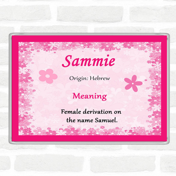Sammie Name Meaning Jumbo Fridge Magnet Pink