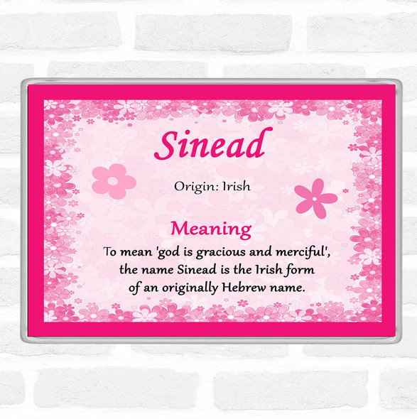Sinead Name Meaning Jumbo Fridge Magnet Pink
