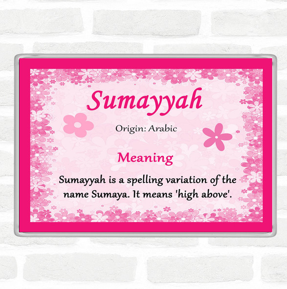 Sumayyah Name Meaning Jumbo Fridge Magnet Pink