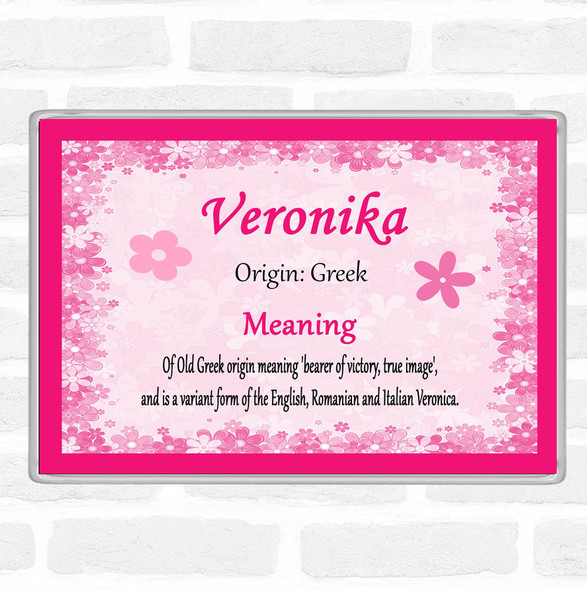 Veronika Name Meaning Jumbo Fridge Magnet Pink