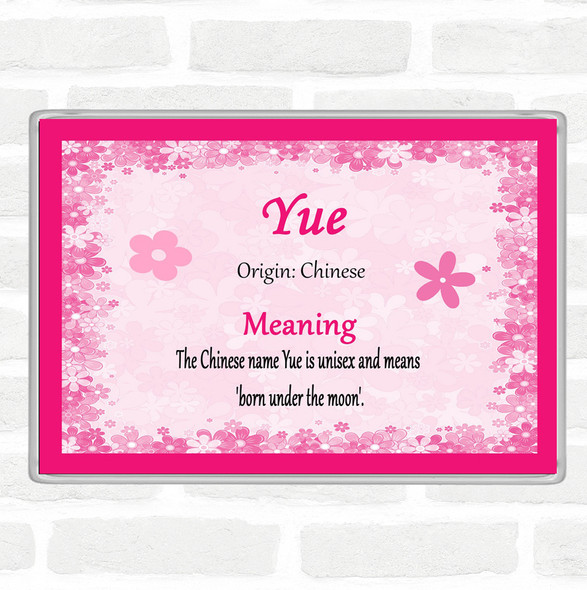 Yue. Name Meaning Jumbo Fridge Magnet Pink