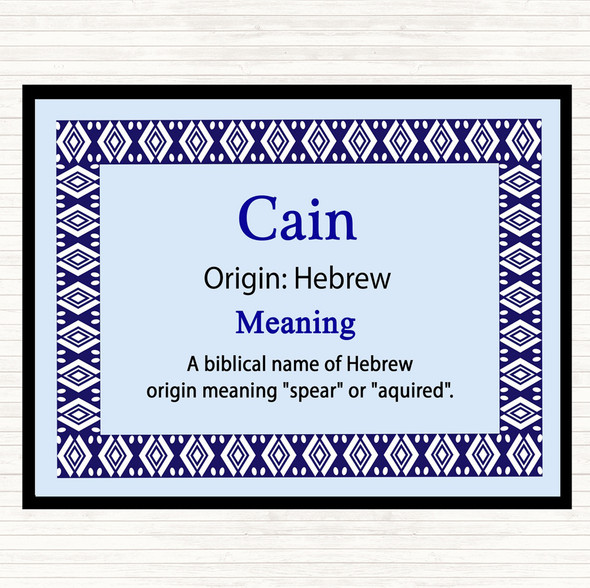 Cain Name Meaning Mouse Mat Pad Blue