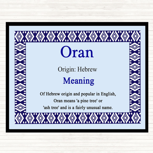Oran Name Meaning Mouse Mat Pad Blue