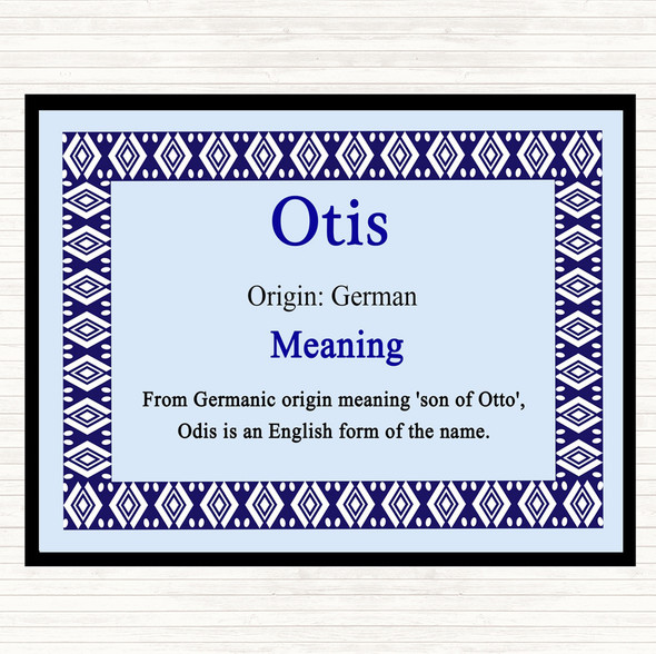 Otis Name Meaning Mouse Mat Pad Blue