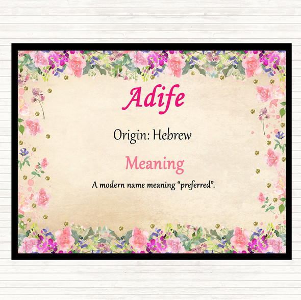 Adife Name Meaning Mouse Mat Pad Floral