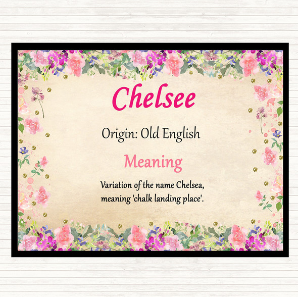 Chelsee Name Meaning Mouse Mat Pad Floral