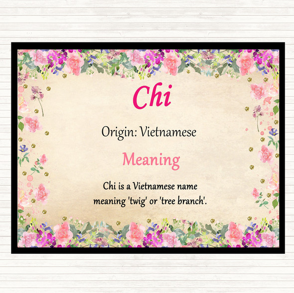 Chi Name Meaning Mouse Mat Pad Floral