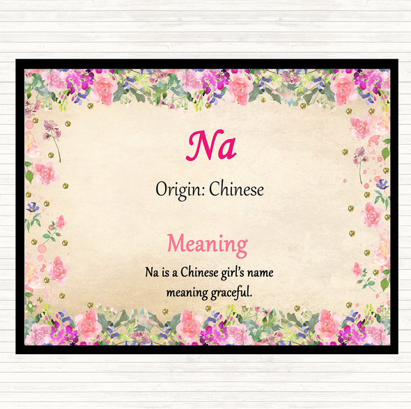 Na Name Meaning Mouse Mat Pad Floral