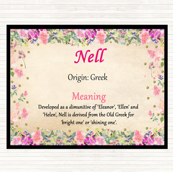 Nell Name Meaning Mouse Mat Pad Floral