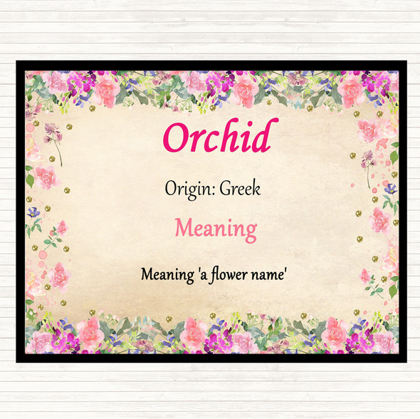 Orchid Name Meaning Mouse Mat Pad Floral