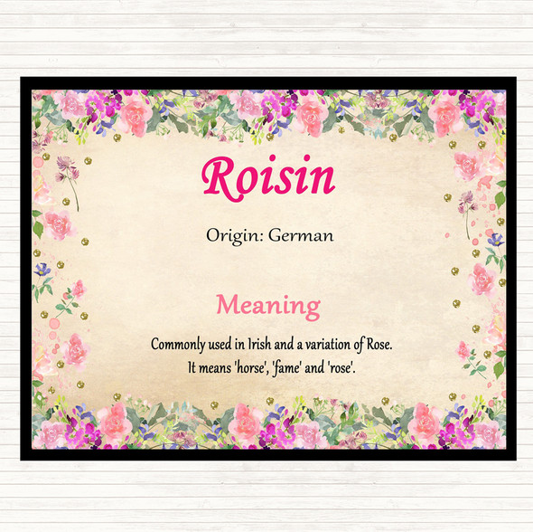 Roisin Name Meaning Mouse Mat Pad Floral