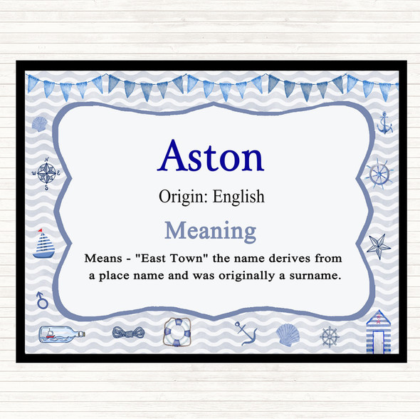 Aston Name Meaning Mouse Mat Pad Nautical