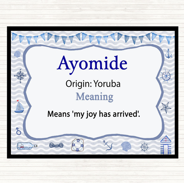 Ayomide Name Meaning Mouse Mat Pad Nautical