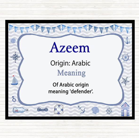 Azeem Name Meaning Mouse Mat Pad Nautical