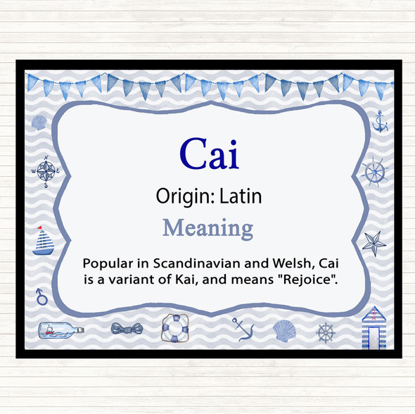 Cai Name Meaning Mouse Mat Pad Nautical