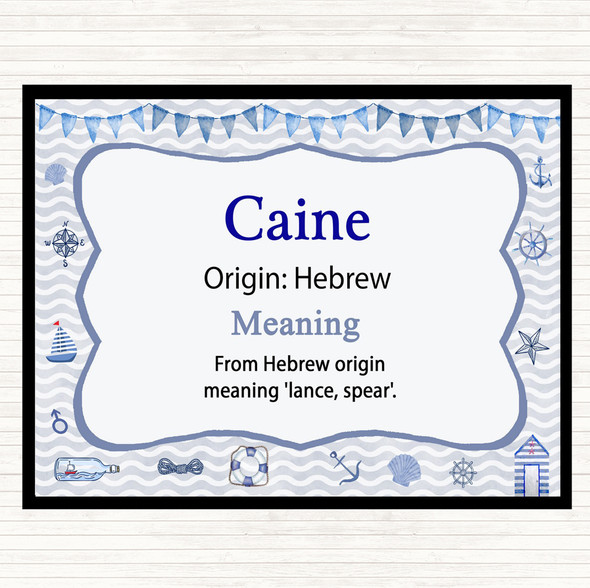 Caine Name Meaning Mouse Mat Pad Nautical