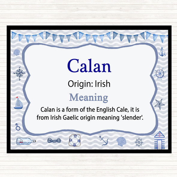 Calan Name Meaning Mouse Mat Pad Nautical