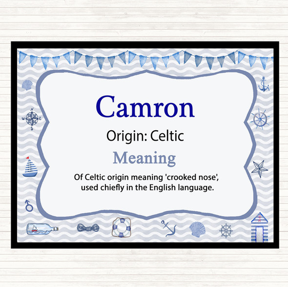 Camron Name Meaning Mouse Mat Pad Nautical