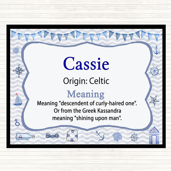 Cassie Name Meaning Mouse Mat Pad Nautical