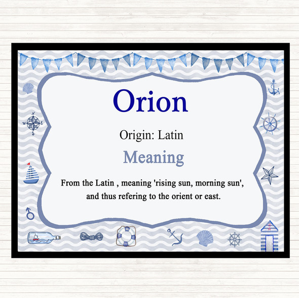 Orion Name Meaning Mouse Mat Pad Nautical