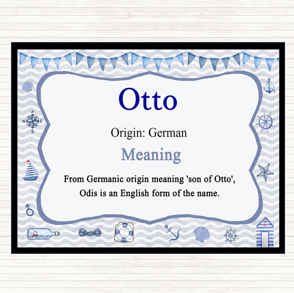 Otto Name Meaning Mouse Mat Pad Nautical