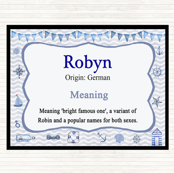 Robyn Name Meaning Mouse Mat Pad Nautical