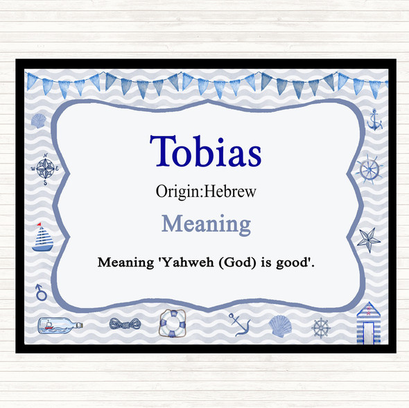 Tobias Name Meaning Mouse Mat Pad Nautical