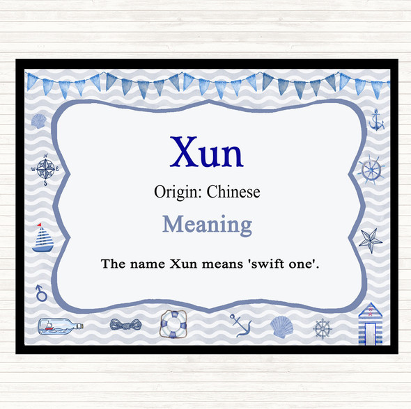 Xun Name Meaning Mouse Mat Pad Nautical